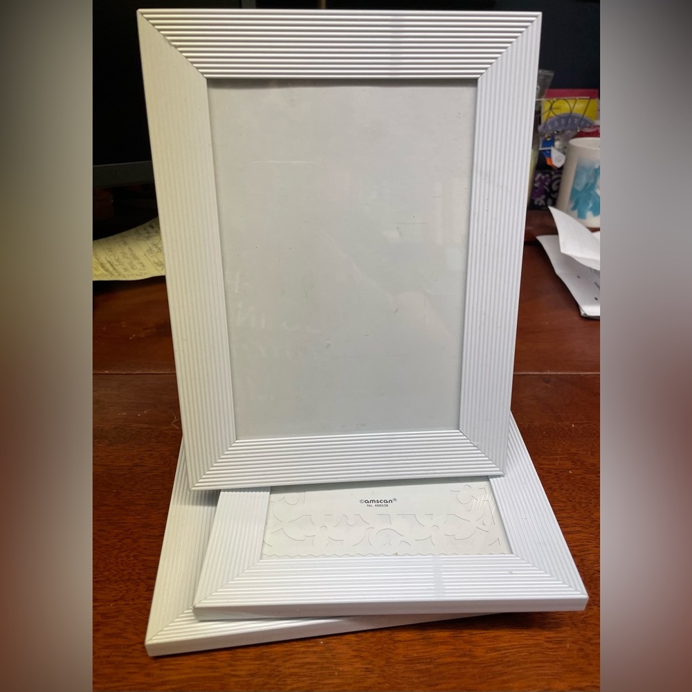 White picture frames